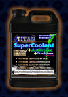 SuperCoolant Antifreeze Manufactured by: Titan Automotive/AutobodyExpress Corp. (043) Harmful or Fatal if swallowed | Read Safety Info. on back.  40% MORE HEAT TRANSFER RATES 75% MORE CORROSION INHIBITORS 20% MORE LEAK-STOP PROTECTION 5 YEARS 175K MILES OF PROTECTION  +  Titan Polymer LeakStop  +  MAKES & MODELS WILL NOT VOID FOR ALL  VEHICLE WARRANTY  Replaces any manufactures coolant/antifreeze including Subaru, Honda, BMW and GMC. Simply add: 1 Quart Titan SuperCoolant to 1 Quart water until your coolant system is full. Concentrated Formula Mix with water 1/1